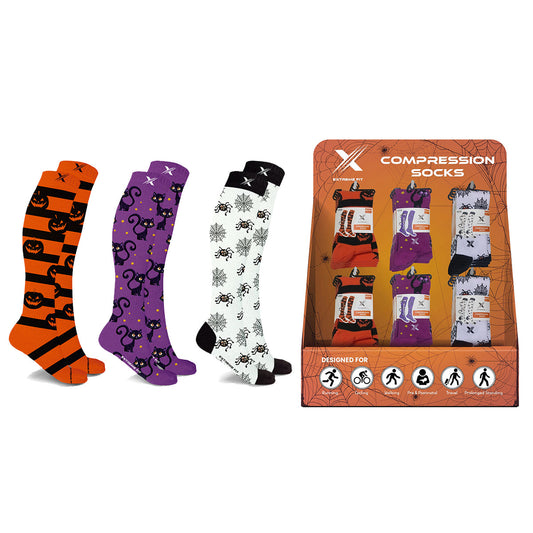 24-PAIRS HALLOWEEN SOCKS WITH FREE DISPLAY