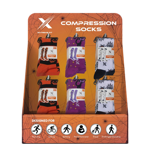 24-PAIRS HALLOWEEN SOCKS WITH FREE DISPLAY