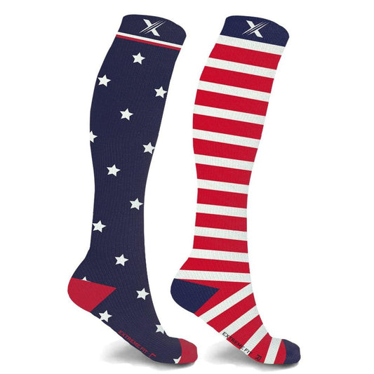 MISMATCHED USA COMPRESSION SOCKS