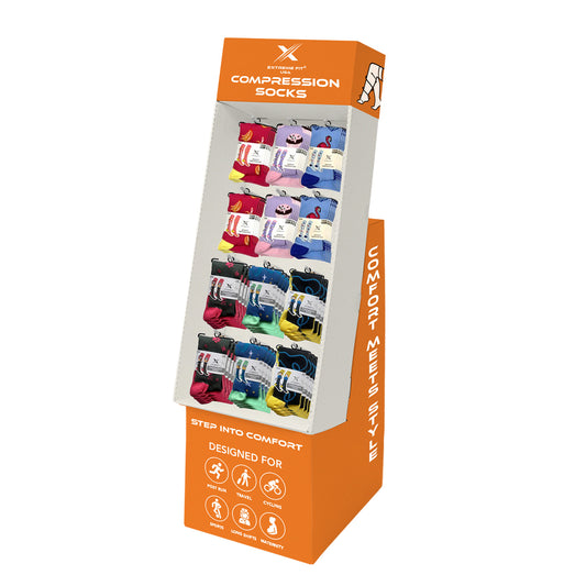 48-PAIRS COMPRESSION SOCKS WITH FREE DISPLAY